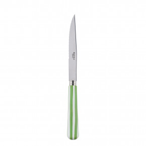 White Stripe Garden Green Steak Knife 9"