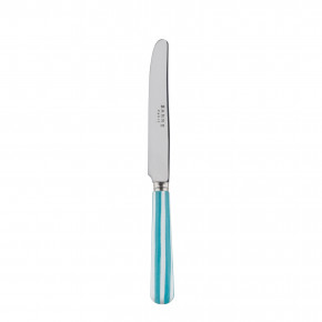 White Stripe Turquoise Breakfast Knife 6.75"