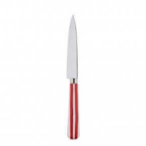 White Stripe Red Kitchen Knife 8.25"