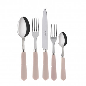 Gustave Taupe 5-Pc Setting (Dinner Knife, Dinner Fork, Soup Spoon, Salad Fork, Teaspoon)
