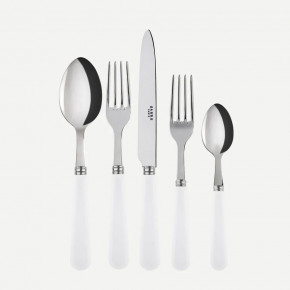 Duo White 5 Pieces Cutlery Set