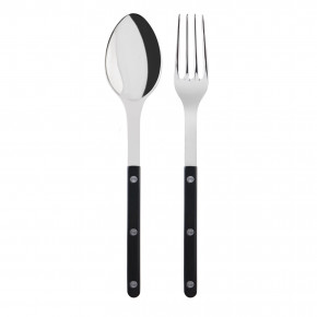 Bistrot Shiny Black 2-Pc Serving Set 10.25" (Fork, Spoon)