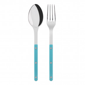Bistrot Shiny Turquoise 2-Pc Serving Set 10.25" (Fork, Spoon)