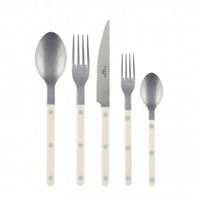 Bistrot Vintage Ivory 5-Pc Setting (Dinner Knife, Dinner Fork, Soup Spoon, Salad Fork, Teaspoon)