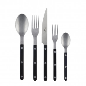 Bistrot Vintage Black 5-Pc Setting (Dinner Knife, Dinner Fork, Soup Spoon, Salad Fork, Teaspoon)