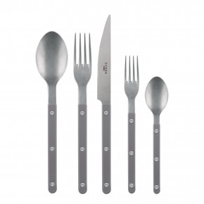 Bistrot Vintage Grey 5-Pc Setting (Dinner Knife, Dinner Fork, Soup Spoon, Salad Fork, Teaspoon)