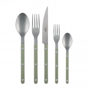 Bistrot Vintage Asparagus 5-Pc Setting (Dinner Knife, Dinner Fork, Soup Spoon, Salad Fork, Teaspoon)
