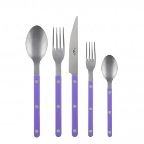 Bistrot Vintage Purple 5-Pc Setting (Dinner Knife, Dinner Fork, Soup Spoon, Salad Fork, Teaspoon)