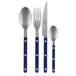 Bistrot Vintage Navy Blue 4-Pc Setting (Dinner Knife, Dinner Fork, Soup Spoon, Teaspoon)