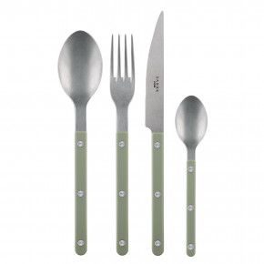 Bistrot Vintage Asparagus 4-Pc Setting (Dinner Knife, Dinner Fork, Soup Spoon, Teaspoon)