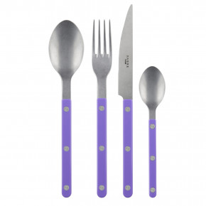 Bistrot Vintage Purple 4-Pc Setting (Dinner Knife, Dinner Fork, Soup Spoon, Teaspoon)