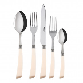 Numero 1 Ivory 5-Pc Setting (Dinner Knife, Dinner Fork, Soup Spoon, Salad Fork, Teaspoon)