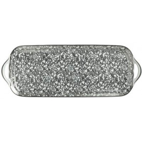 Salamanque Platinum White Long Cake Serving Plate 40 in. x 15 in.