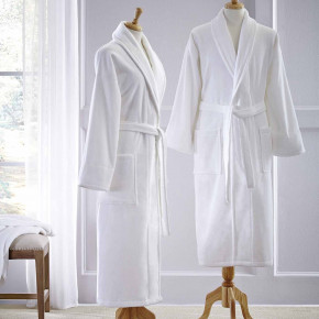 Fairfield Bath Robe Velour White