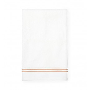 Aura White/Copper Double Woven Stripe Bath Towels