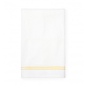 Aura White/Corn Double Woven Stripe Bath Towels