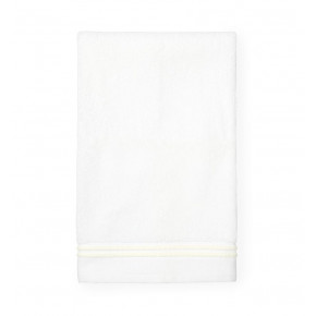 Aura White/Ivory Double Woven Stripe Bath Towels