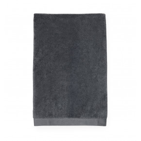 Canedo Pewter Diamond Weave Velour/Terry Bath Towels