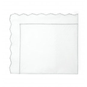 Pettine Full/Queen Flat Sheet 96x114 White/Tin