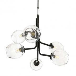 Caledonia Chandelier with 6 Globes Black