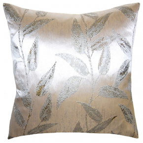 Brillante Silver Leaves Pillow