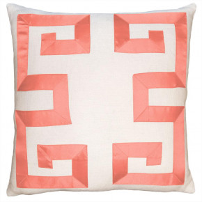 Empire Birch Coral Ribbon Pillow