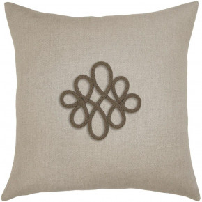 Imperial Linen Taupe Crest Pillow
