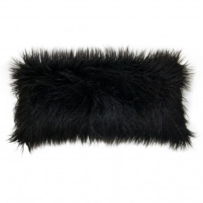 Llama Black Fur Pillow