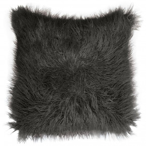 Llama Charcoal Fur Pillow