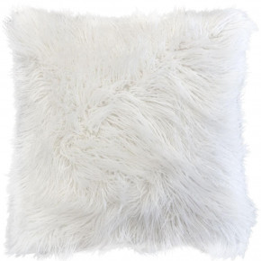 Llama Snow White Fur Pillow