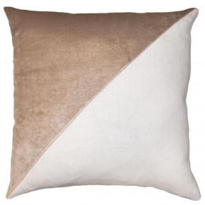 Lux Cashmere and Slubby Linen Bone Pillow