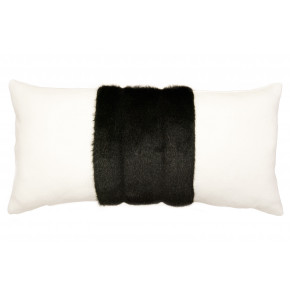 Ming Birch Black Mink Fur Band Pillow