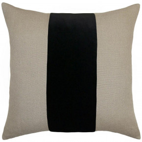 Ming Linen Black Velvet Band Pillow