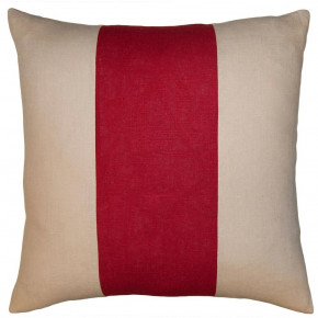 Savvy Hue Linen Red Band Pillow