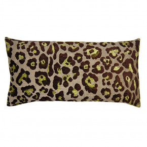 Verde Lime and Tan Cheetah Pillow