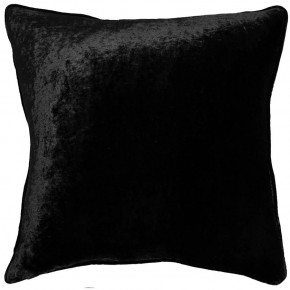 Black Velvet Trim 20x20 in Pillow