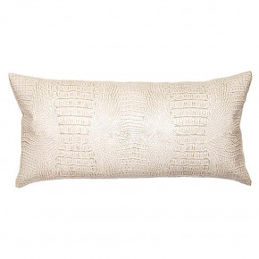 Platinum Ivory Croco Pillow