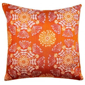 Unpocobusy Orange Floral Pillow