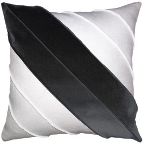 Westend Bone Dark Grey Velvet Pillow