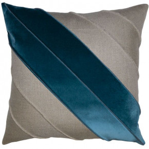 Westend Linen Cyan Velvet Pillow