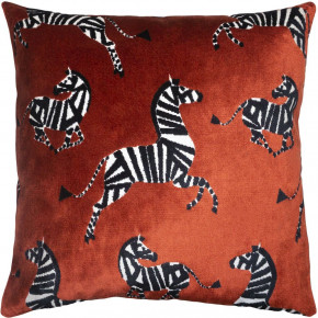 Zebra Red Pillow