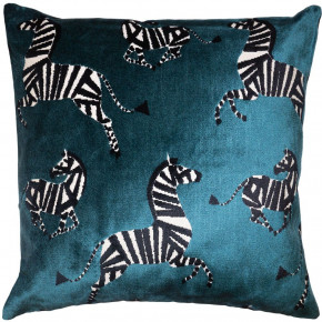 Zebra Teal Pillow
