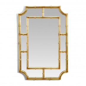 Grand Ambitions Golden Bamboo Wall Mirror Resin/Glass