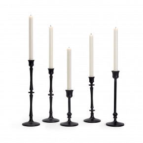 Illuminating Heights Set of 5 Hand-Crafted Candlesticks Includes 5 Design/Sizes Aluminum