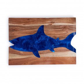 Shark-cuterie Hand-Crafted Charcuterie/Tapas/Cheese Board with Resin Inlay Acacia Wood/Resin
