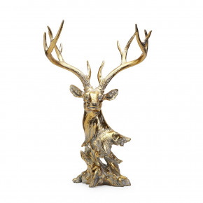 Gold Leaf Deer Décor (packed KD) Resin