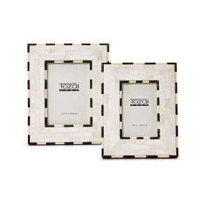 Whitby Brick Pattern Set of 2 Picture Frames (4" x 6", 5" x 7")