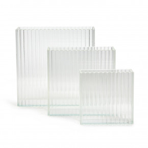 S3 Ribbed Windows Square Vase