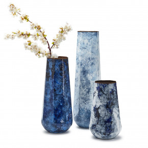 Set of 3 Splatter Pattern Vase Iron/Enamel