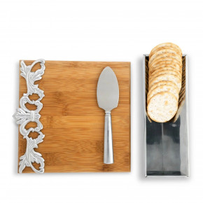 Fdl Acanthus Bamboo Board Cheese Set